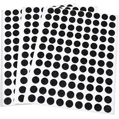 Adsamm ® / 324 x feltrini autoadesivi ultrasottili/Nero/ø 10 mm/Rotondo/piedini per mobili in feltro extra fine da 1.5 mm di spessore/pad protettivi per arredi Adsamm ® / 324 x feltrini autoadesivi ultrasottili/Nero/ø 10 mm/Rotondo/piedini per mobili in feltro extra fine da 1.5 mm di spessore/pad protettivi per arredi