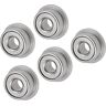 CoCud Flangia Sfera Cuscinetto, MF52ZZ Modello 2mm ID 5mm OD 2.5mm Spesso, Cromo Acciaio Doppio Scudo Cuscinetti per Motore Skateboards Rotolo Ruote, 5Pz