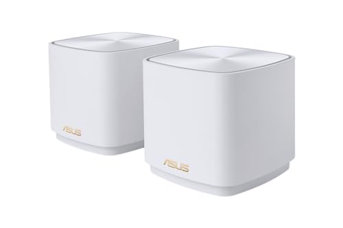 Asus ZenWiFi XD5 Sistema Wi-FI 6 AX Mesh, Doppia Banda, 3000 Mbit/s, 465m2, AiProtection con TrendMicro a Vita, Bianco, 2 pezzi