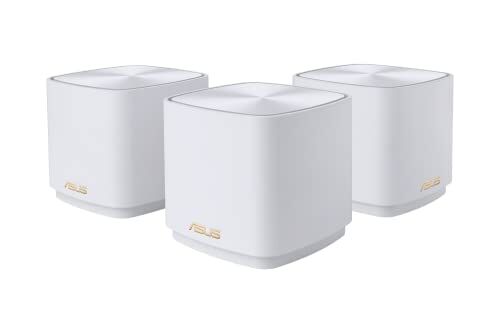 Asus ZenWiFi XD5 Sistema Wi-FI 6 AX Mesh, Doppia Banda, 3000 Mbit/s, 700m2, AiProtection con TrendMicro a Vita, Bianco, 3 pezzi