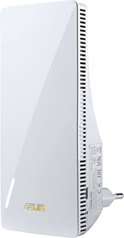 Asus RP AX58 AX3000 Range Extender, Dual Band WiFi 6, 802.11ax, 2400 Mbps, AiMesh, Facile Configurazione e Gestione tramite App Mobile, Elevata Compatibilità, Bianco