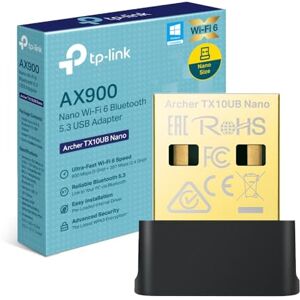 TP-Link AX900 WiFi 6 WiFi USB, Bluetooth 5.3, Chiavetta WiFi per PC Fisso, Dual Band 5GHz 600Mbps + 2.4 GHz 286 Mbps, Supporta Windows 11/10, Design Nano, MU-MIMO, OFDMA, WPA3, Archer TX10UB Nano TP-Link AX900 WiFi 6 WiFi USB, Bluetooth 5.3, Chiavetta WiFi per PC Fisso, Dual Band 5GHz 600Mbps + 2.4 GHz 286 Mbps, Supporta Windows 11/10, Design Nano, MU-MIMO, OFDMA, WPA3, Archer TX10UB Nano