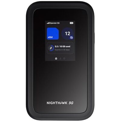 Netgear Nighthawk M7 Router mobile 5G con eSIM Saponetta Wifi Hotspot WiFi portatile sbloccato con slot SIM fisico compatibile con qualsiasi operatore 5G/4G/LTE Wi-Fi 7 3,6 Gbit/s MH7150 Netgear Nighthawk M7 Router mobile 5G con eSIM Saponetta Wifi Hotspot WiFi portatile sbloccato con slot SIM fisico compatibile con qualsiasi operatore 5G/4G/LTE Wi-Fi 7 3,6 Gbit/s MH7150