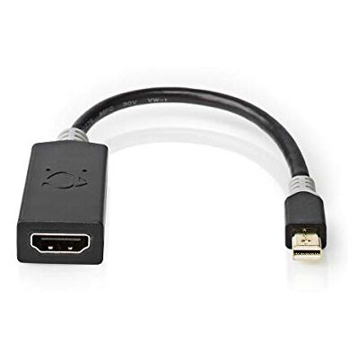 NEDIS Mini DisplayPort DisplayPort 1.4 Mini DisplayPort maschio uscita HDMI™ 48 Gbps placcato oro 0,20 m Rotondo Antracite NEDIS Mini DisplayPort DisplayPort 1.4 Mini DisplayPort maschio uscita HDMI™ 48 Gbps placcato oro 0,20 m Rotondo Antracite