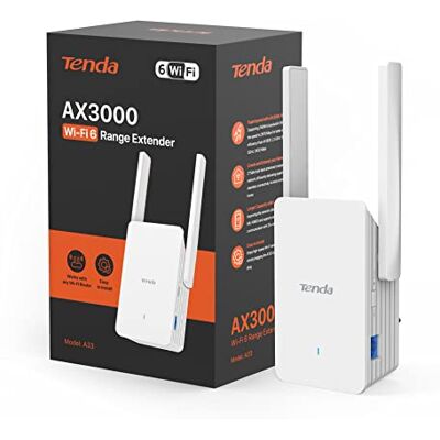 Tenda A33 Ripetitore WiFi 6 AX3000, Amplificatore WiFi 6 Doble Band Gigabit, Modalità AP, Pulsante WPS, LED Segnale Intelligente Tenda A33 Ripetitore WiFi 6 AX3000, Amplificatore WiFi 6 Doble Band Gigabit, Modalità AP, Pulsante WPS, LED Segnale Intelligente