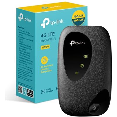 TP-Link M7000 Saponetta WiFi con Sim 4G Cat4 N300 Batteria Ricaricabile Per Viaggi e Connessione Mobile, Inserisci la SIM e Navighi, Configurazione Semplice, Batteria Ricaricabile, Design Portatile TP-Link M7000 Saponetta WiFi con Sim 4G Cat4 N300 Batteria Ricaricabile Per Viaggi e Connessione Mobile, Inserisci la SIM e Navighi, Configurazione Semplice, Batteria Ricaricabile, Design Portatile