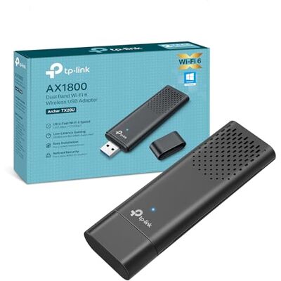 TP-Link Archer TX20U WiFi 6 AX1800Mbps, Adattatore USB Scheda di Rete, Wireless Dual Band, Porta USB 3.0, Copertura Ampia, MU-MIMO, Beamforming, WPA3, OFDMA, Windows 11/10 TP-Link Archer TX20U WiFi 6 AX1800Mbps, Adattatore USB Scheda di Rete, Wireless Dual Band, Porta USB 3.0, Copertura Ampia, MU-MIMO, Beamforming, WPA3, OFDMA, Windows 11/10