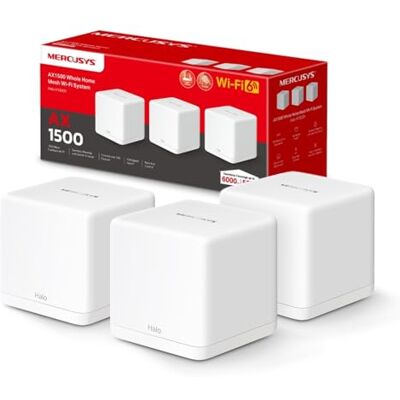 Sistema WiFi a maglia Mercusys H1500X - Confezione da 3 Sistema WiFi a maglia Mercusys H1500X - Confezione da 3