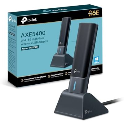 TP-Link Archer TXE70UH Chiavetta Wi-Fi 6E 5400Mbps, WiFi USB, Antenne Ad Alto Guadagno, USB 3.0, WPA3, OFDMA, MU-MIMO, Beamforming, Chiavetta WiFi per PC Fisso, Scheda di Rete WiFi, Windows 11/10 TP-Link Archer TXE70UH Chiavetta Wi-Fi 6E 5400Mbps, WiFi USB, Antenne Ad Alto Guadagno, USB 3.0, WPA3, OFDMA, MU-MIMO, Beamforming, Chiavetta WiFi per PC Fisso, Scheda di Rete WiFi, Windows 11/10