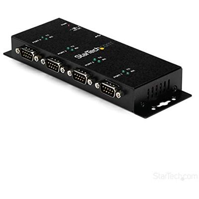 StarTech Adattatore USB a Seriale RS232 DB9 4 Porte Parete DIN (ICUSB2324I) Guide DIN Industriali, Ritenzione Porta COM, Montaggio a Parete StarTech Adattatore USB a Seriale RS232 DB9 4 Porte Parete DIN (ICUSB2324I) Guide DIN Industriali, Ritenzione Porta COM, Montaggio a Parete