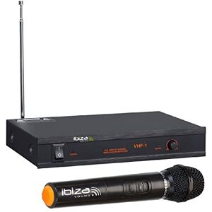 Ibiza VHF1A Sistema microfonico wireless con 1 microfono VHF e 1 ricevitore 1 canale 207,5MHz Nero Ibiza VHF1A Sistema microfonico wireless con 1 microfono VHF e 1 ricevitore 1 canale 207,5MHz Nero
