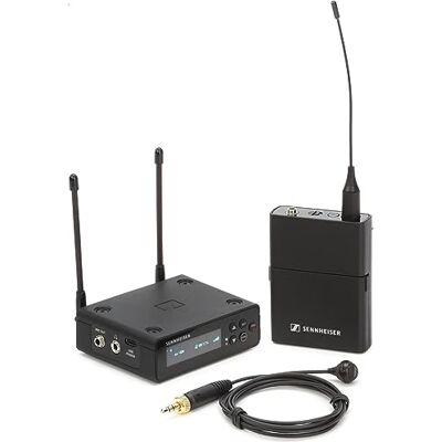 Sennheiser Sistema microfonico digitale portatile wireless UHF con lavalier a cardioide ME4 set EW-DP ME4 (R1-6), Nero () Sennheiser Sistema microfonico digitale portatile wireless UHF con lavalier a cardioide ME4 set EW-DP ME4 (R1-6), Nero ()