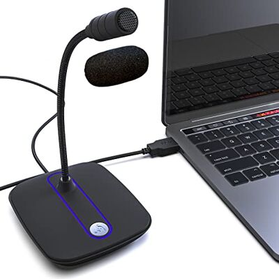 KLIM C4 Microfono per Computer con Pulsante di Mute, USB e Console KLIM C4 Microfono per Computer con Pulsante di Mute, USB e Console