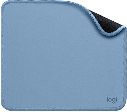 Logitech Mouse Pad Studio Series, per Computer con Base in Gomma Antiscivolo, Scorrimento Facile, Resistente agli Schizzi, Materiali Durevoli, Portatile, Design Moderno Blu