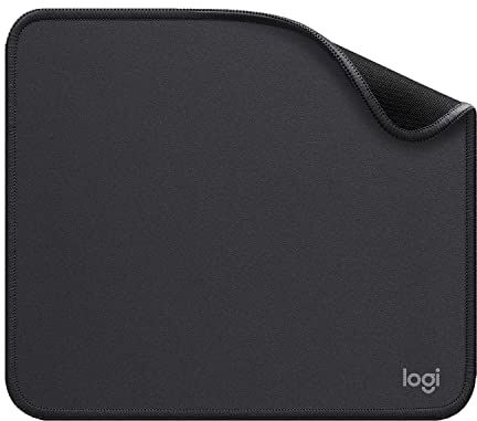 Logitech Mouse Pad Studio Series, per Computer con Base in Gomma Antiscivolo, Scorrimento Facile, Resistente agli Schizzi, Materiali Durevoli, Portatile, Design Moderno Grigio