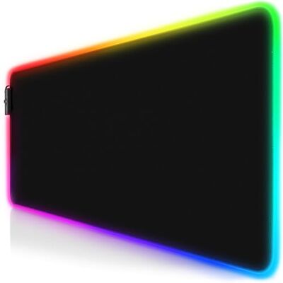 CSL-Computer Titanwolf Tappetino per mouse da gioco RGB Sottomano a LED 800 x 300 mm XXL LED Multi Color 11 modalità di illuminazione 7 colori LED + 4 modalità di effetto Nero CSL-Computer Titanwolf Tappetino per mouse da gioco RGB Sottomano a LED 800 x 300 mm XXL LED Multi Color 11 modalità di illuminazione 7 colori LED + 4 modalità di effetto Nero