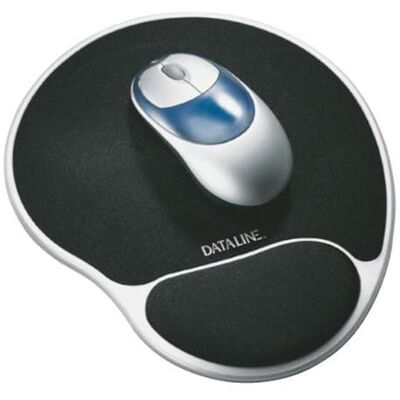 Esselte Dataline Premium, Tappetino per Mouse, in Gel, Argento e Nero, Esselte Dataline Premium, Tappetino per Mouse, in Gel, Argento e Nero,
