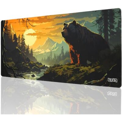 Tilt Tappetino Mouse XXL 90x40 cm Antiscivolo Sottomano Impermeabile Gaming Accessori Ufficio e PC Grande Tappetino Scrivania (Bear Forest) Tilt Tappetino Mouse XXL 90x40 cm Antiscivolo Sottomano Impermeabile Gaming Accessori Ufficio e PC Grande Tappetino Scrivania (Bear Forest)