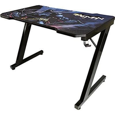 SUBSONIC Batman Scrivania ergonomica da gioco con finitura in carbonio e tappetino per mouse integrale per PC gamrer con licenza ufficiale SUBSONIC Batman Scrivania ergonomica da gioco con finitura in carbonio e tappetino per mouse integrale per PC gamrer con licenza ufficiale