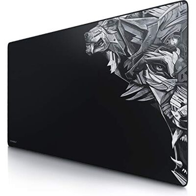 CSL-Computer CSL – Tappetino per il mouse, misura XL, 1200 x 600 mm, motivo: lupo di titanio CSL-Computer CSL – Tappetino per il mouse, misura XL, 1200 x 600 mm, motivo: lupo di titanio