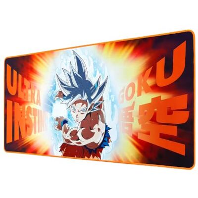 SUBSONIC Tappetino per Mouse XXL Dragon Ball Ultra Instinct Licenza Ufficiale, 90x40 cm Ideale per Gaming, Superficie Liscia, Base Antiscivolo, Tessuto Idrorepellente, Bordi Cuciti SUBSONIC Tappetino per Mouse XXL Dragon Ball Ultra Instinct Licenza Ufficiale, 90x40 cm Ideale per Gaming, Superficie Liscia, Base Antiscivolo, Tessuto Idrorepellente, Bordi Cuciti