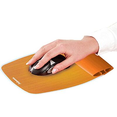 Fellowes Tappetino Mouse con Poggiapolsi Oscillante I-SPIRE Series, Arancio Fellowes Tappetino Mouse con Poggiapolsi Oscillante I-SPIRE Series, Arancio