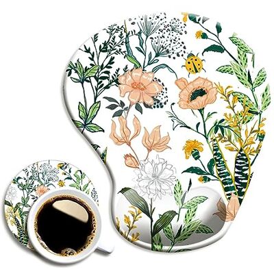 Dooke Tappetino Mouse Ergonomico al Gel Mouse Pad Tappetino per Mouse con Poggiapolsi Mouse Pad Mat Fiore Dooke Tappetino Mouse Ergonomico al Gel Mouse Pad Tappetino per Mouse con Poggiapolsi Mouse Pad Mat Fiore