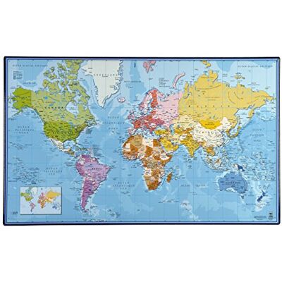 Tappetino da scrivania Viquel - Mappa del mondo - 59,8x36,5cm Tappetino da scrivania Viquel - Mappa del mondo - 59,8x36,5cm