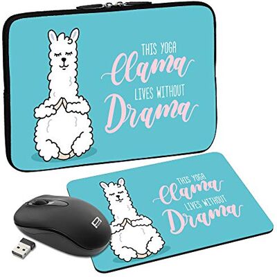 PEDEA Custodia protettiva per PC portatile fino a 17,3 pollici (43,9 cm), con tappetino per mouse e mouse senza fili, per Yoga Lama, PEDEA Custodia protettiva per PC portatile fino a 17,3 pollici (43,9 cm), con tappetino per mouse e mouse senza fili, per Yoga Lama,
