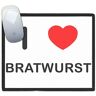 BadgeBeast.co.uk I Love Bratwurst tappetino di plastica del mouse