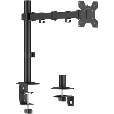 Logilink Supporto da scrivania per monitor da 17-32", max 10 kg, lunghezza braccio 376 mm, VESA 75x75/100x100, acciaio, inclinabile, girevole, girevole, nero Logilink Supporto da scrivania per monitor da 17-32", max 10 kg, lunghezza braccio 376 mm, VESA 75x75/100x100, acciaio, inclinabile, girevole, girevole, nero