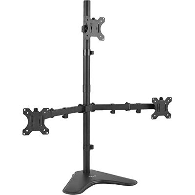 VIVO STAND-V003E Supporto da scrivania triplo per monitor LCD e LED, autoportante, resistente, completamente regolabile, per 3 schermi fino a 30 VIVO STAND-V003E Supporto da scrivania triplo per monitor LCD e LED, autoportante, resistente, completamente regolabile, per 3 schermi fino a 30