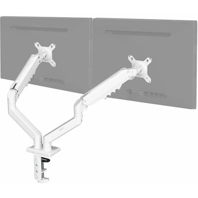 Supporto doppio monitor Vivo - Supporta schermi da 17-27 pollici - Bianco - Supporto monitor Supporto doppio monitor Vivo - Supporta schermi da 17-27 pollici - Bianco - Supporto monitor