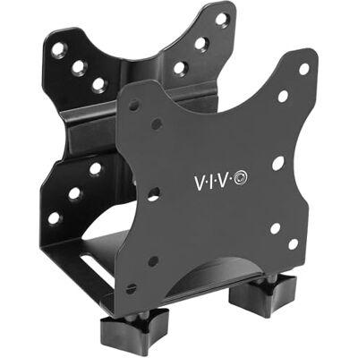 VIVO Staffa di montaggio regolabile Thin Client Mini PC, CPU VESA sotto scrivania e braccio monitor supporto computer, nero, VIVO Staffa di montaggio regolabile Thin Client Mini PC, CPU VESA sotto scrivania e braccio monitor supporto computer, nero,