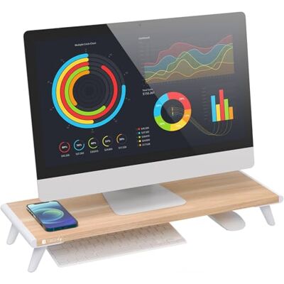 Techly 368352 Supporto per Monitor Universale ed Ergonomico Beige Techly 368352 Supporto per Monitor Universale ed Ergonomico Beige