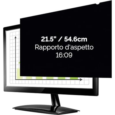 Fellowes PrivaScreen Filtro Privacy Black out Protezione antiriflesso e Luce Blu per Monitor 21,5" Pollici (Rapporto 16:09, 477 x 268mm) Aggancio e rimozione Facili con linguette Quick Reveal™ Fellowes PrivaScreen Filtro Privacy Black out Protezione antiriflesso e Luce Blu per Monitor 21,5" Pollici (Rapporto 16:09, 477 x 268mm) Aggancio e rimozione Facili con linguette Quick Reveal™