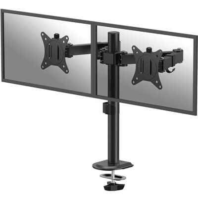 Fellowes Braccio Monitor Doppio Everyday – Supporta 2 schermi 17"-32" (2-9 kg ciascuno), regolabile in altezza, inclinazione e rotazione, VESA 75/100, a morsetto o foro passante Nero Fellowes Braccio Monitor Doppio Everyday – Supporta 2 schermi 17"-32" (2-9 kg ciascuno), regolabile in altezza, inclinazione e rotazione, VESA 75/100, a morsetto o foro passante Nero