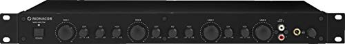 MONACOR VMX 440/SW 4 canali microfono Line Mixer NERO