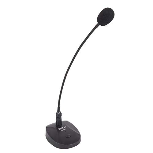 Proel EIKON  Microfono da tavolo con base microfonica per annunci, conferenze, chiese, Nero