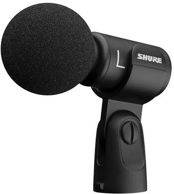 Shure Microfono USB stereo Microfono condensatore per lo streaming e la registrazione di voci e strumenti, compatibile MAC e Windows, Nero