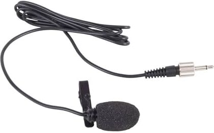 Proel Microfono Professionale Lavalier cablato, con connettore mini jack 3.5mm mono, Nero