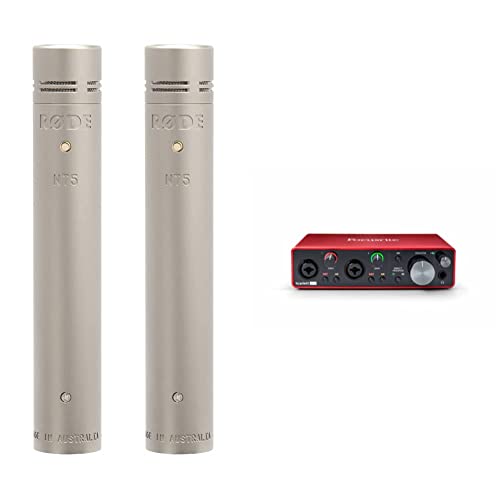 RØDE Microphones  Microfono a Condensatore, Diaframma da 1/2”, Risposta Polare, Cardioide & Interfaccia audio USB Scarlett 2i2 (terza generazione) di Focusrite per registrare e creare brani