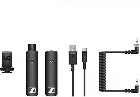 Sennheiser XSW-D, set per interviste portatile, sistema microfonico digitale senza fili plug-and-play per registrazione audio delle videocamere, portata operativa 75 m, durata batteria 5 ore, 2,4 GHz