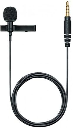 Shure MVL Lavalier Microfono per iPhone e tablet - clip esterna su mini microfono di dorsale per registrazione video e vlogging con connettore da 3,5 mm, parabrezza, montaggio e carico