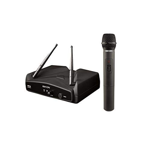 Proel EIKON WM100M Radio Microfono Professionale Wireless Sistema VHF a Gelato per canto o Karaoke, Nero