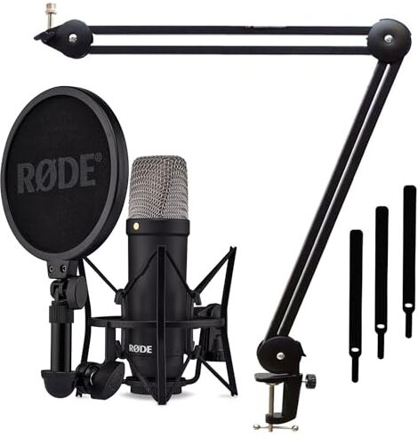 RØDE Rode  Studio Microfono a condensatore + keepdrum MS138 Braccio articolato Nero