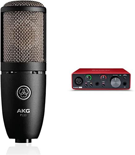 AKG -Microfono a condensatore  & Interfaccia audio USB Scarlett Solo (terza generazione) di Focusrite