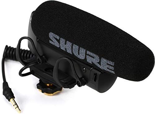 Shure microfono a condensatore a fucile da utilizzare con fotocamere DSLR e registratori audio portatili per acquisire audio dettagliato e ad alta definizione, compatto