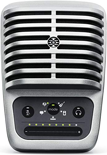Shure Microfono Digitale A Condensatore Con Diaframma Largo, Usb E Cavo Lightning, Argento