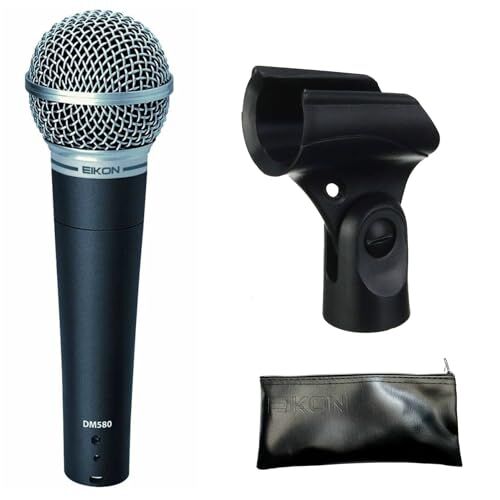 Proel Microfono dinamico cardioide, cablato, senza interruttore switch on/off, adatto per voce, canto, karaoke, palco, sala prove, Nero